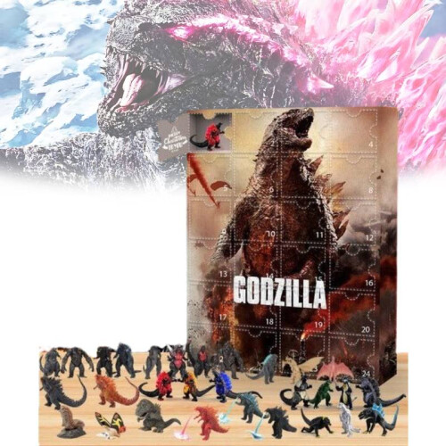 Godzilla Advent Calendar Blind Box 24 παιχνίδια Χριστούγεννα Απόκριες Αντίστροφη μέτρηση δώρο