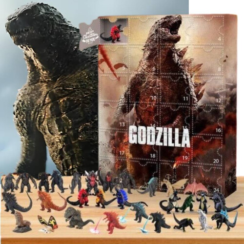 Godzilla Advent Calendar Blind Box 24 παιχνίδια Χριστούγεννα Απόκριες Αντίστροφη μέτρηση δώρο 2