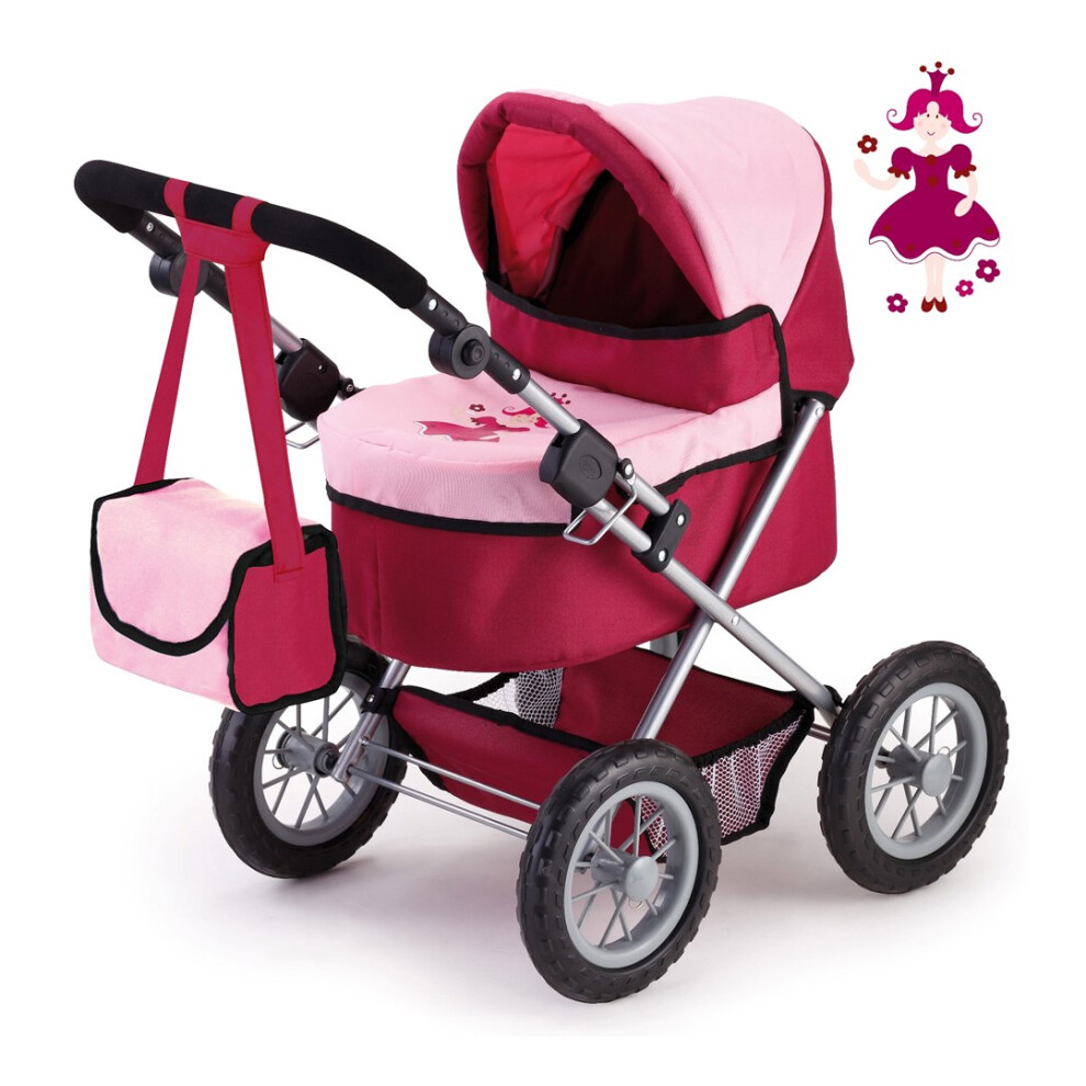 Bayer Doll Pram Design Trendy 13014Aa Deep Pink/Burgundy