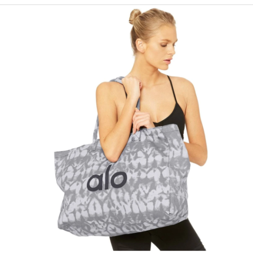 Alo Yoga Grey Tie-Dye Oversized Shopper Tote Bag