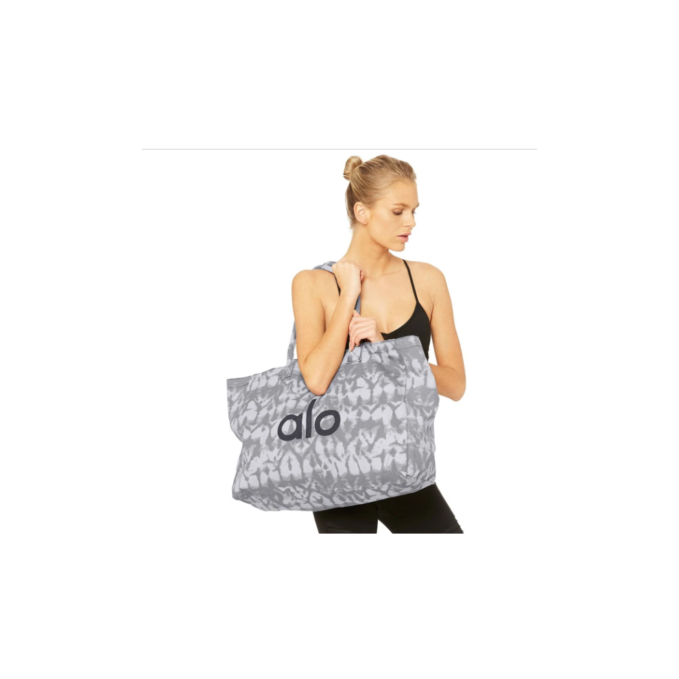 Alo Yoga Gray Tie Dye Large Canvas Tote Bag Gym Alo yoga bag on OnBuy