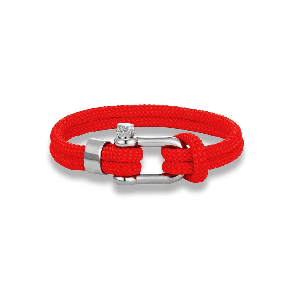 Photos - Bracelet  Nautical Rope  U Shape Shackle Buckle Survival s(23cm, Red)