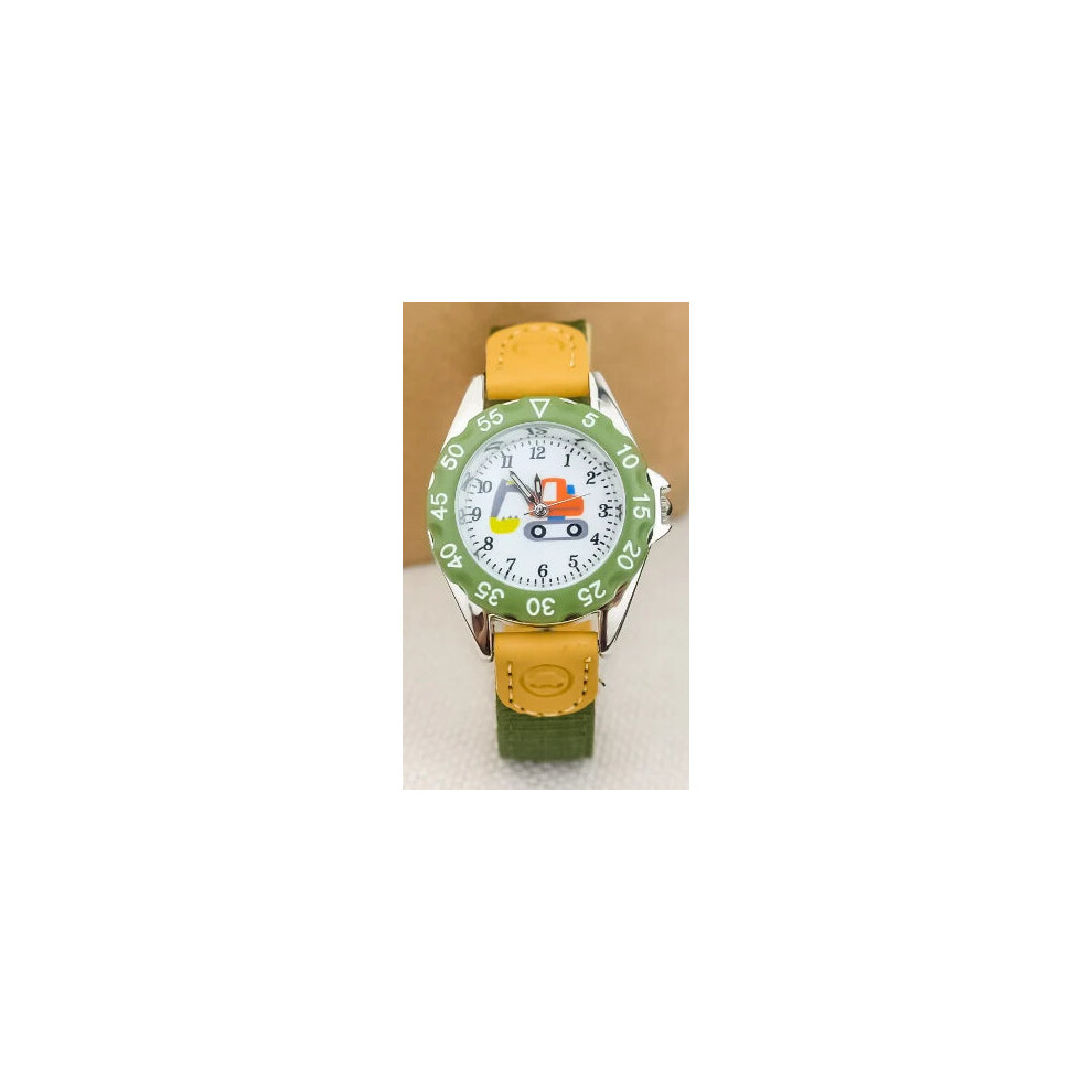 (Dial pattern 2) Boys Girls Quartz Watch Kids Childrens Fabric Strap Student Wristwatch