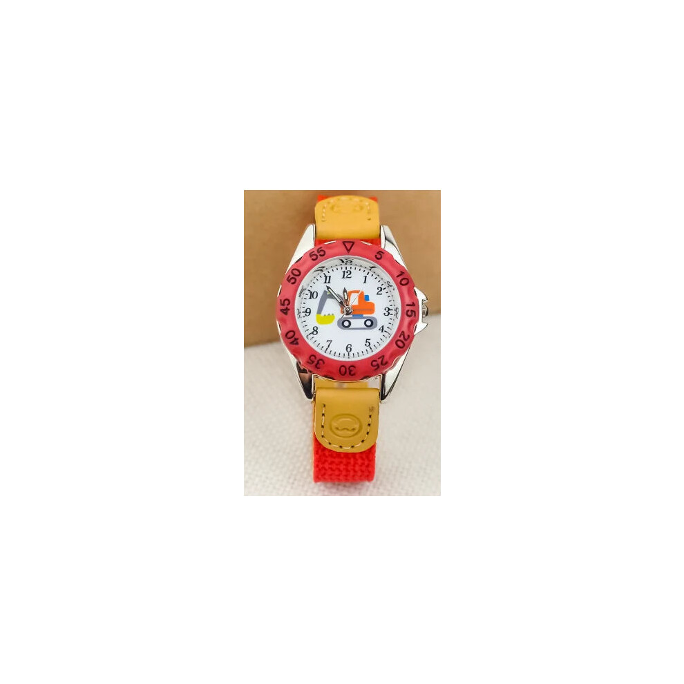 (Dial pattern 4) Boys Girls Quartz Watch Kids Childrens Fabric Strap Student Wristwatch