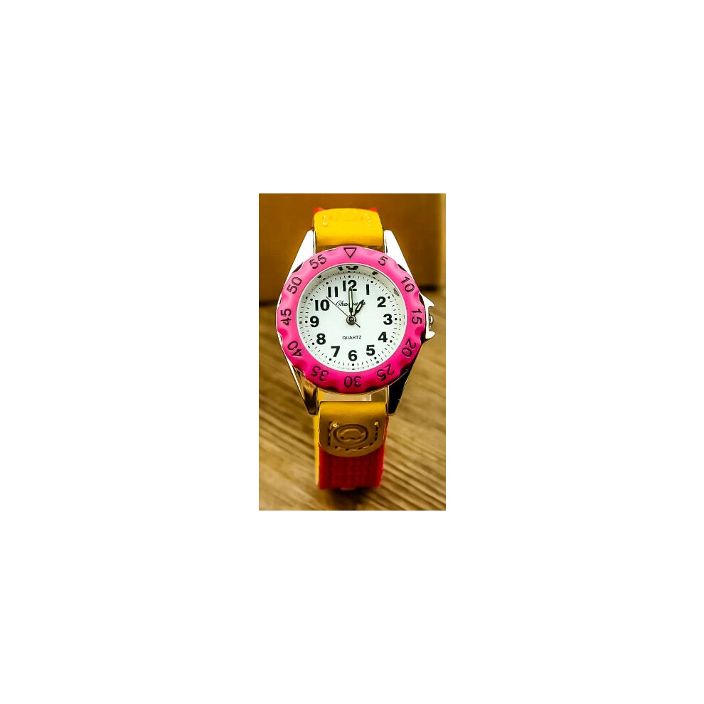 (digital black white 2) Boys Girls Quartz Watch Kids Childrens Fabric Strap Student Wristwatch