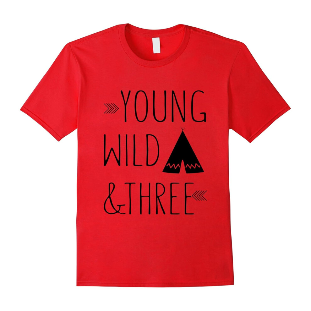 (XXXL) Young Wild And Three Funny Gifts T-shirts-Father's Day