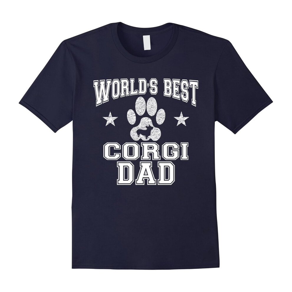 (XXXL) Men's World's Best Corgi Dad Dog Owner T-Shirt-Father's Day