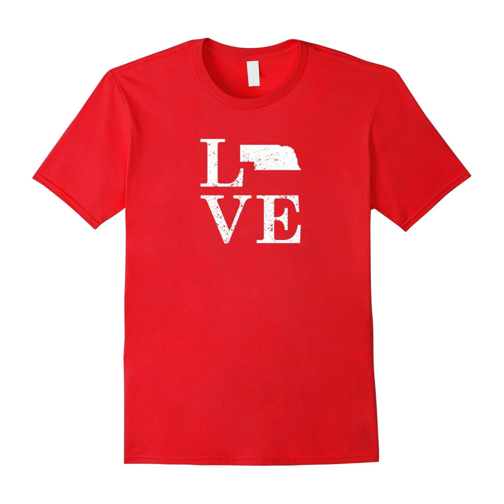 (XL) Cute Nebraska Love Shirt for Proud Nebraskans & Cornhuskers-Father's Day