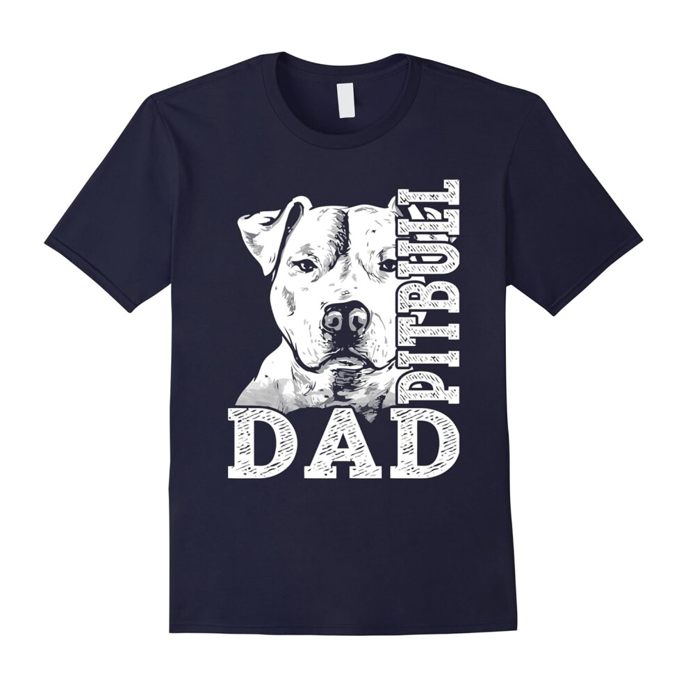 (L) PittBull Dad Tshirts Love Dogs Tshirts Best Gift Ever !-Father's Day