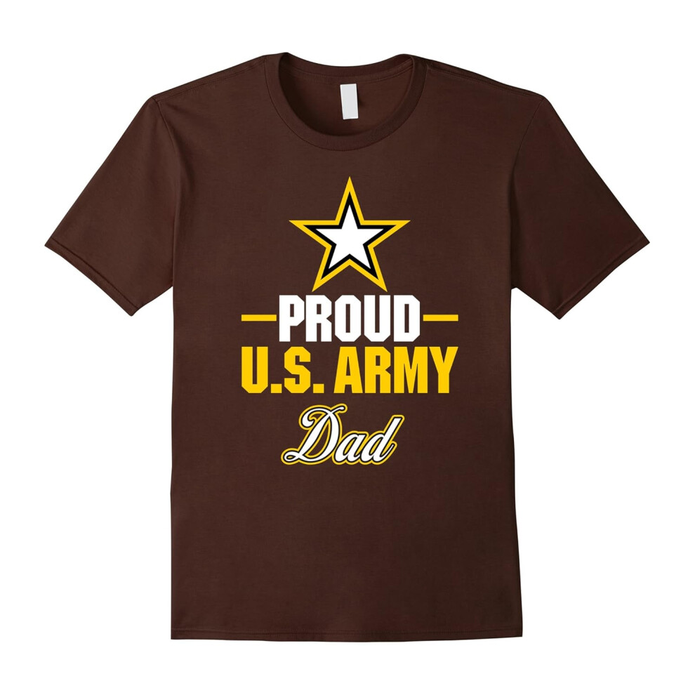 (L) Mens Army Dad T-Shirt Proud US Army Dad-Father's Day