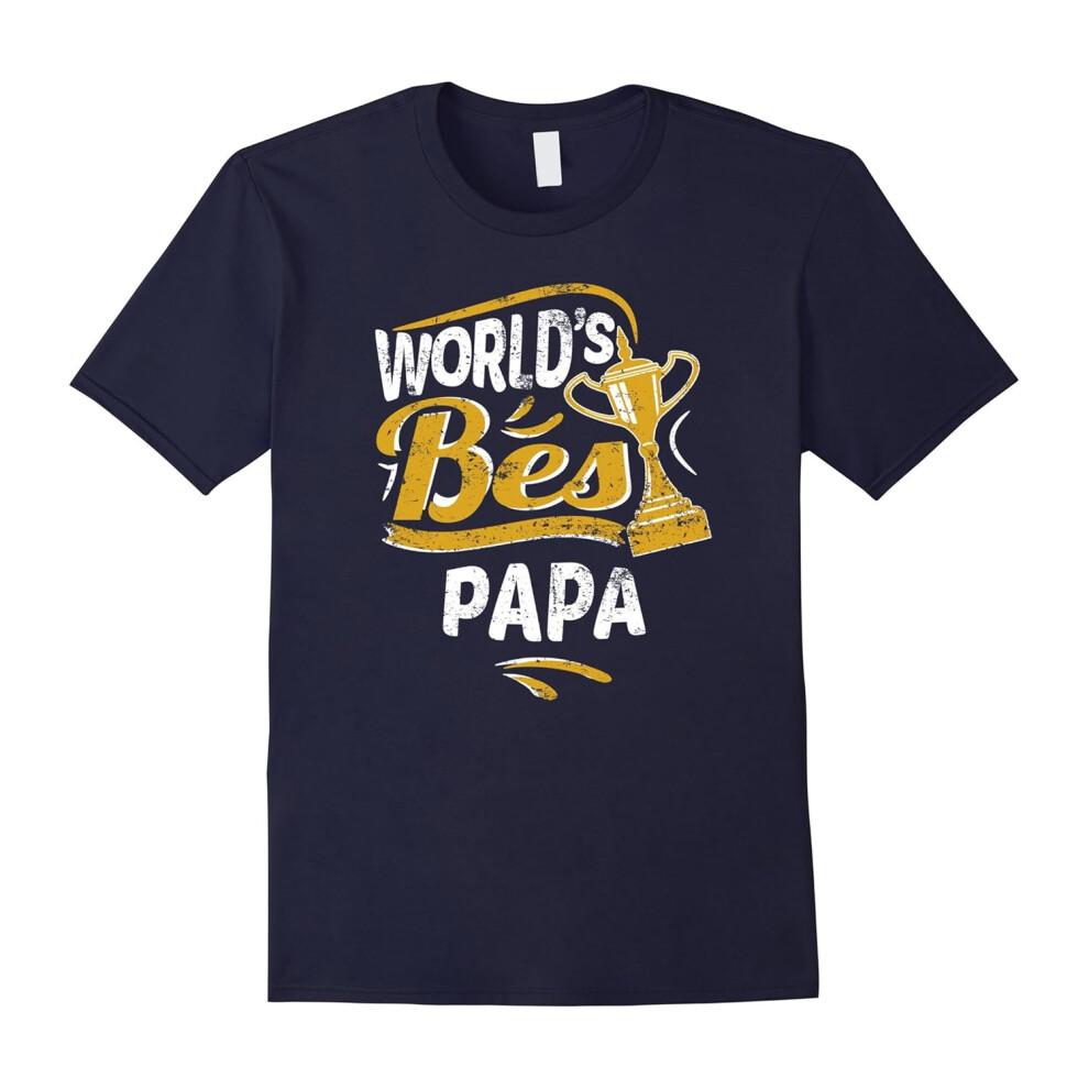 (S) Mens World's Best Papa Graphic T-Shirt-Father's Day