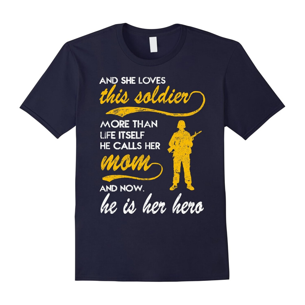 (XXL) She loves this soldier and now he is her hero T shirt-Father's Day