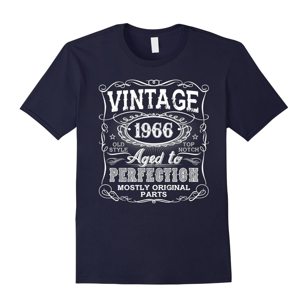 (S) Vintage 1966 Aged To Perfection Tshirt 50th Birthday Gifts-Father's Day