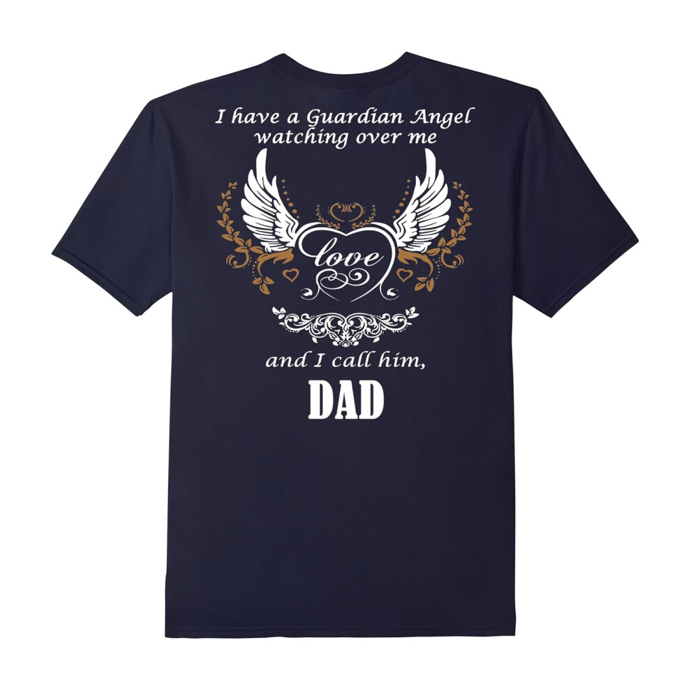 (L) My Dad Is My Guardian Angel T-shirt-Father's Day