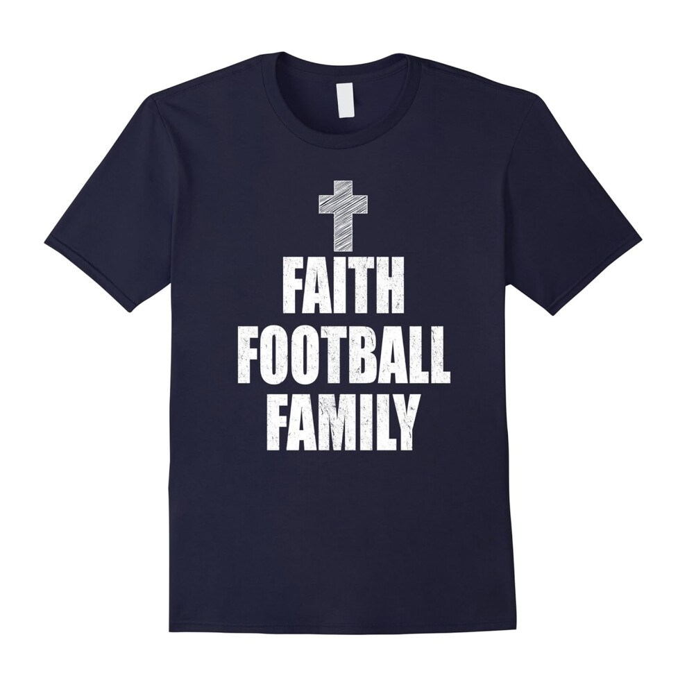 (XXXL) Faith Football Family T-Shirt-Father's Day