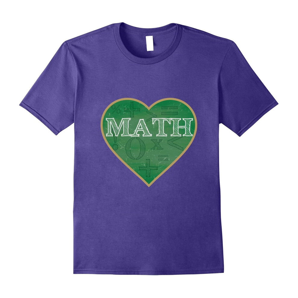 (XXL) I Love Mathematics T Shirt â I Heart Math-Father's Day