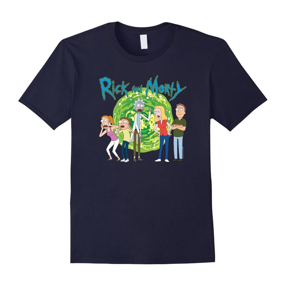 (XL) Rick & Morty Family Group Portal with Logo-Father's Day