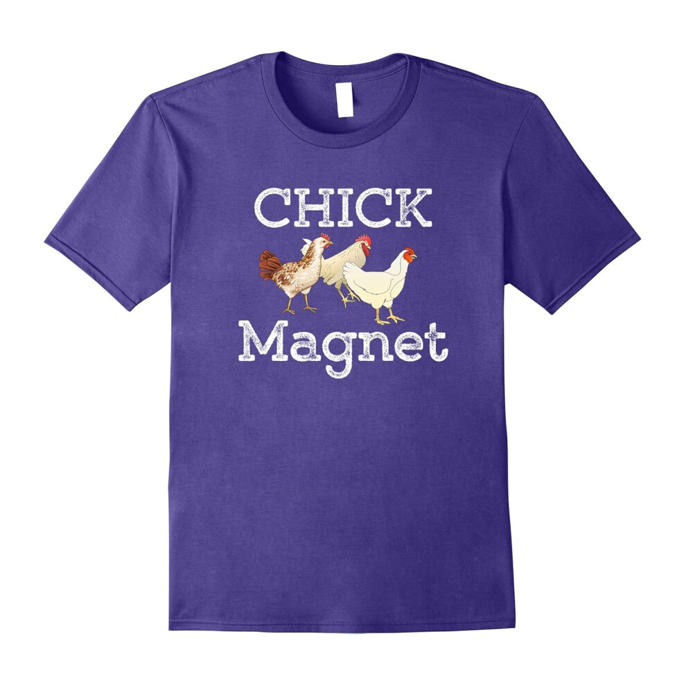 (S) Chick Magnet Funny Chicken Lover Graphic T-Shirt-Father's Day