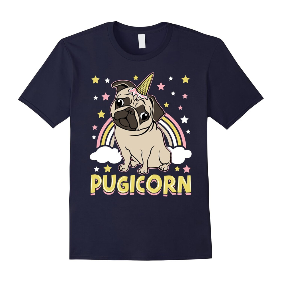 (M) Pugicorn â Funny Unicorn Pug Shirt â Unicorn Pug Gifts-Father's Day