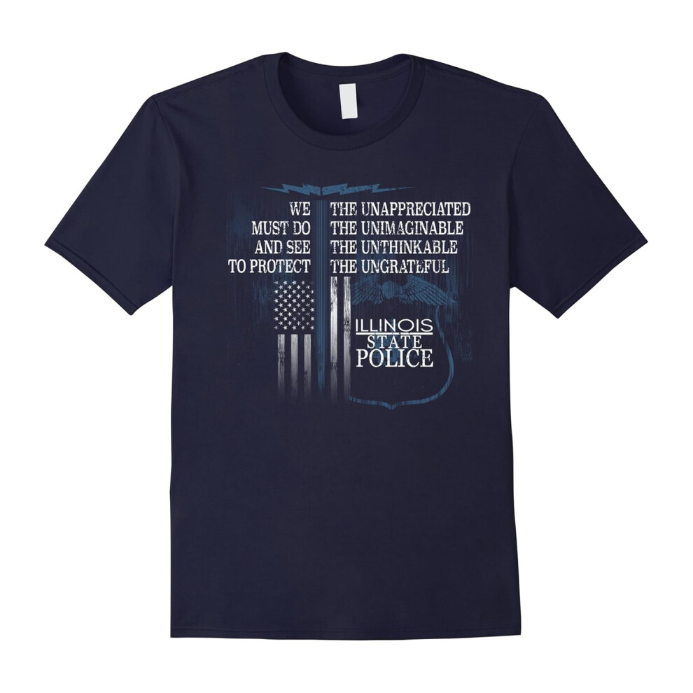 (XXL) Illinois State Police Shirt Illinois State Trooper Gifts-Father's Day