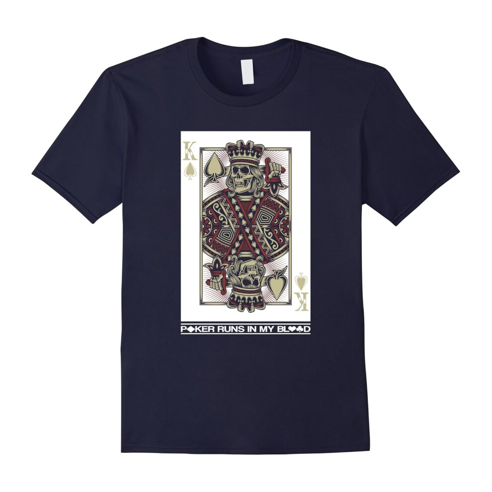 (XL) Amazing Tees â Poker Runs In My Blood â Poker Lovers-Father's Day