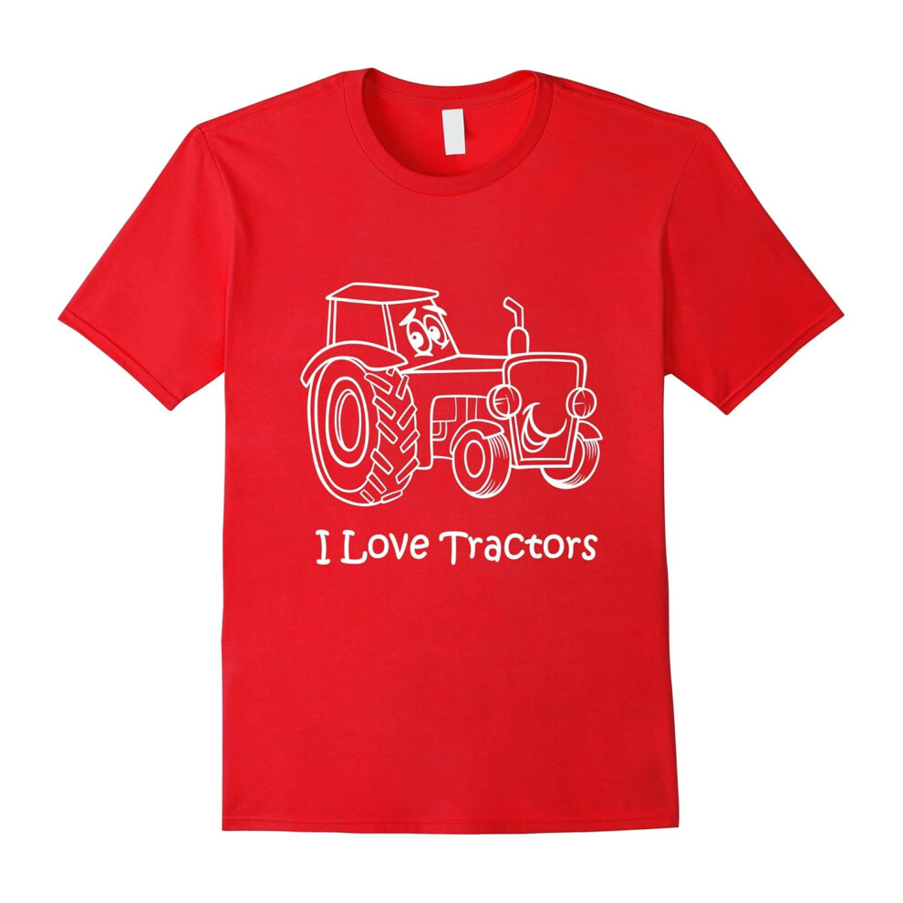 (XL) âI Love Tractorsâ T-Shirt People who Love Tractors-Father's Day