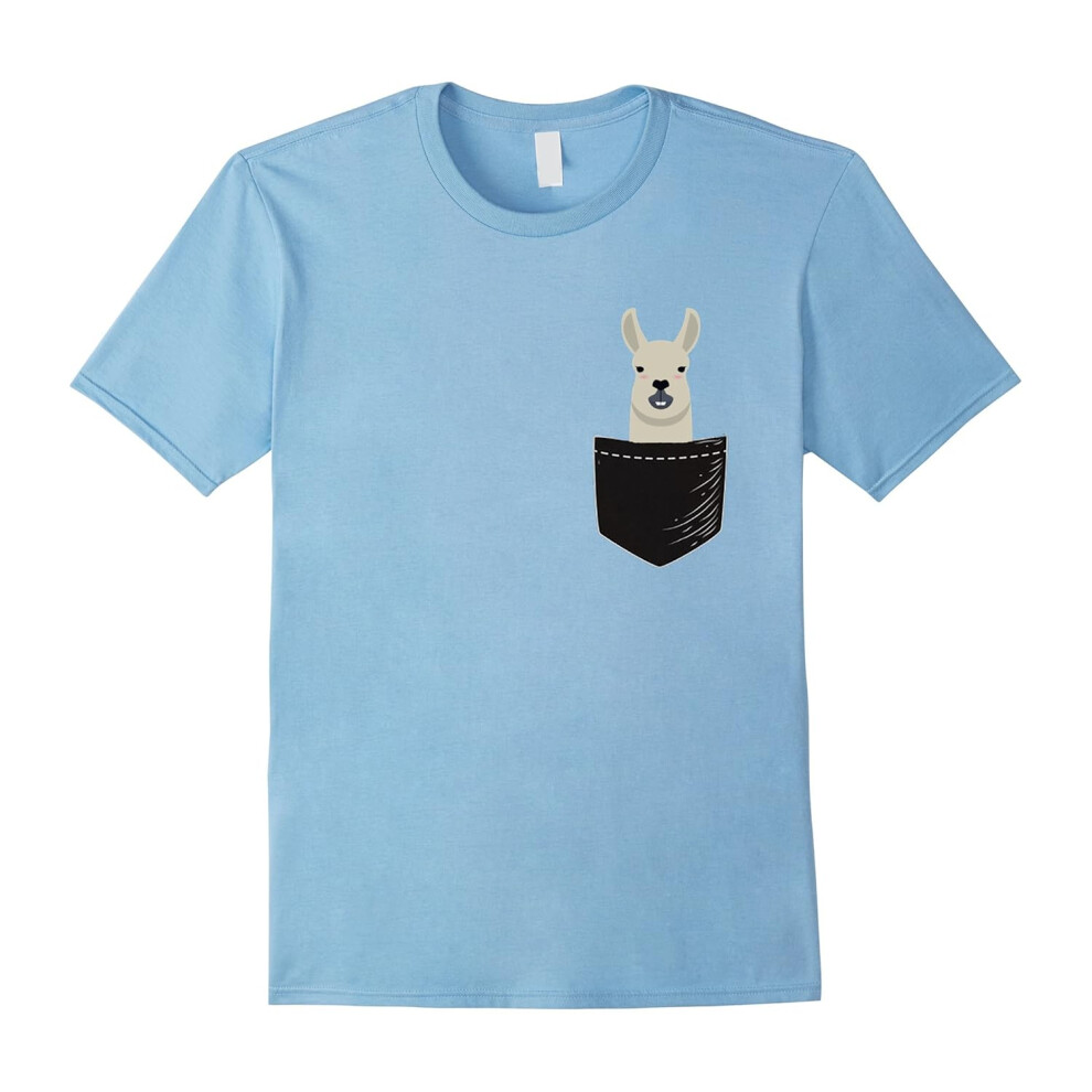 (M) Llama in Your Pocket Tshirt Gift Pet Love-Father's Day