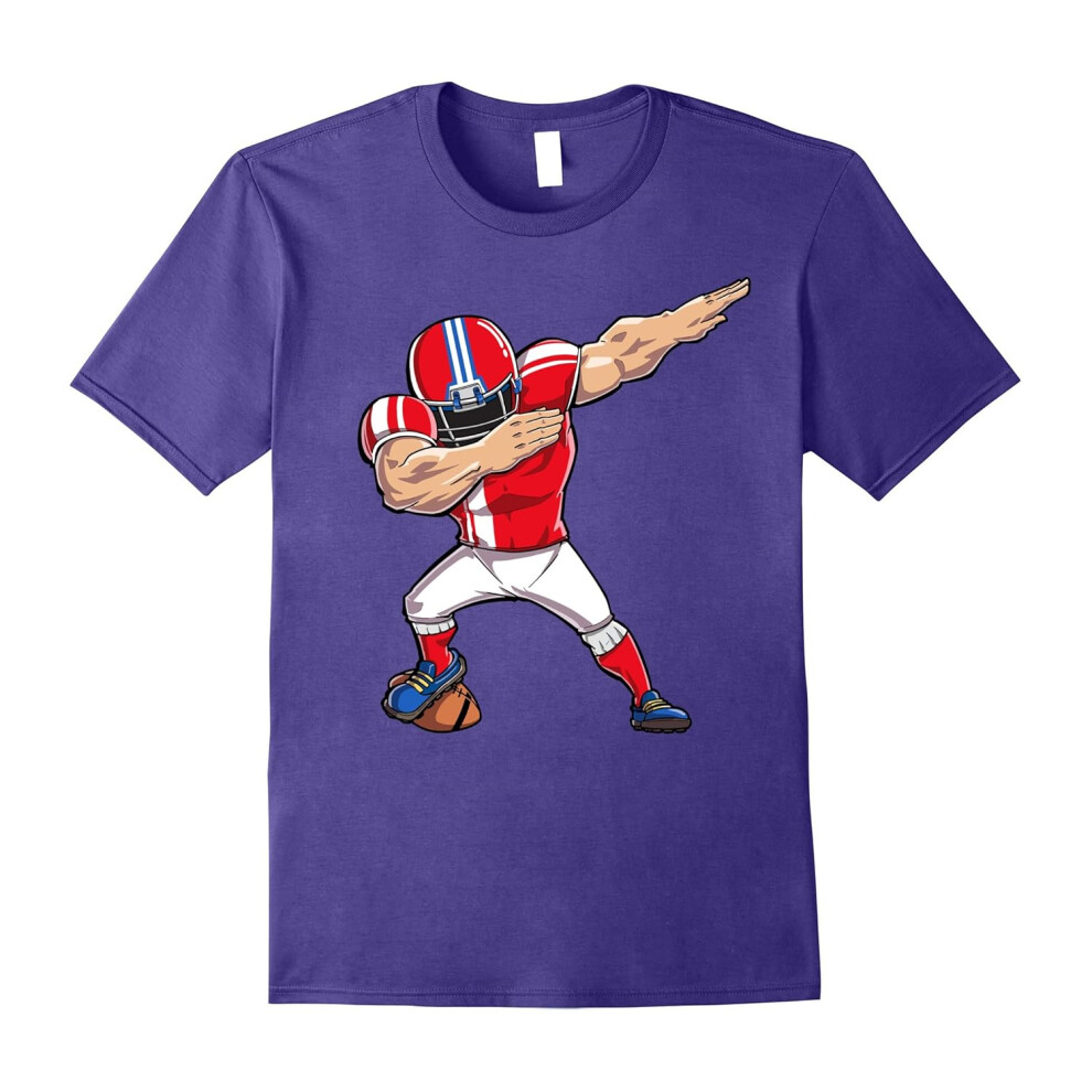 (L) Football Boy Dabbing Dab Dance T shirt Funny Boys Gifts Tee-Father's Day