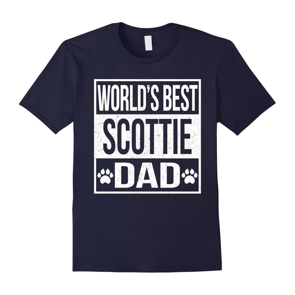 (M) World's best Scottie dad shirt-Father's Day