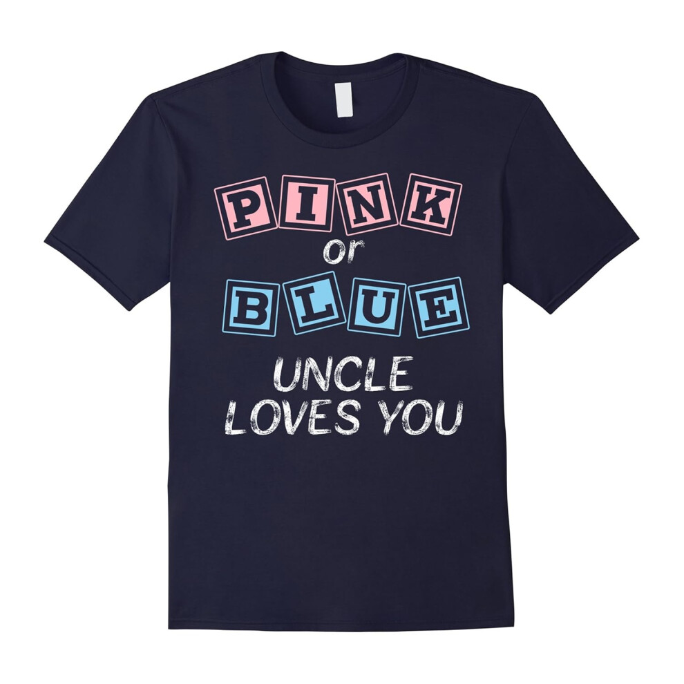 (XL) Baby Gender Reveal Party Pink Blue UnFather's Daye Loves You T-Shirt-Father's Day