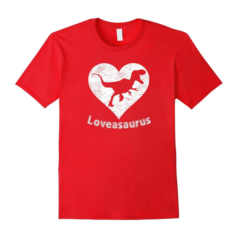 (XL) Valentines Day Loveasaurus Dinosaur Heart t Shirt â Funny-Father's Day