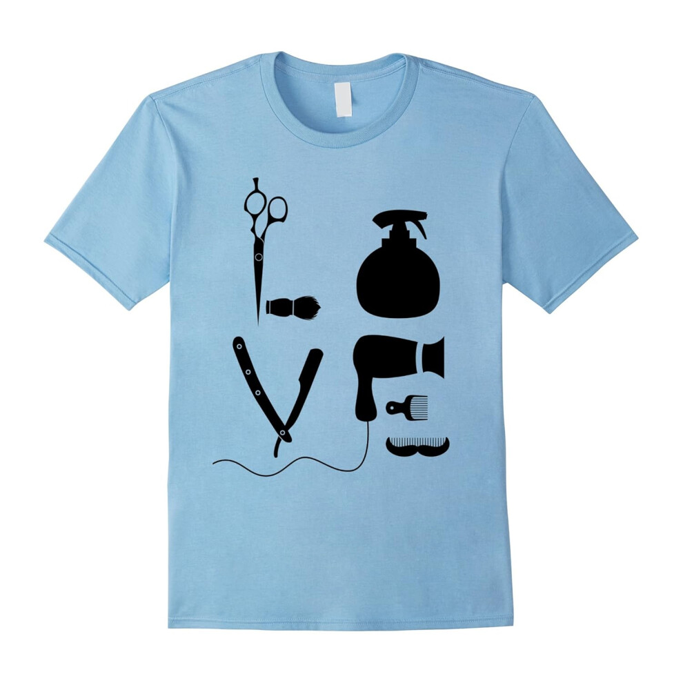 (XXXL) BARBER SALON HAIRDRESSER LOVE Tshirt. Birthday Co-Worker Tee-Father's Day