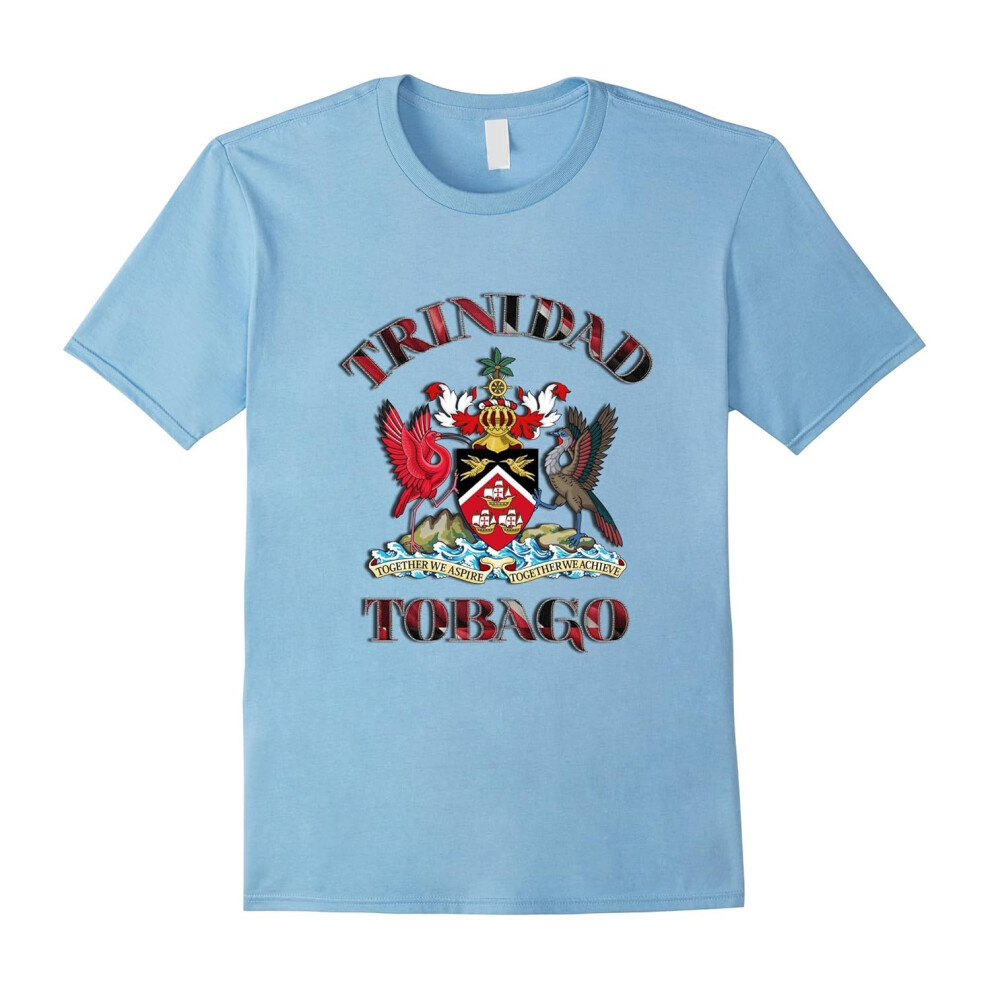 (L) Trinidad and Tobago crest emblem flag tee t shirt trini-Father's Day