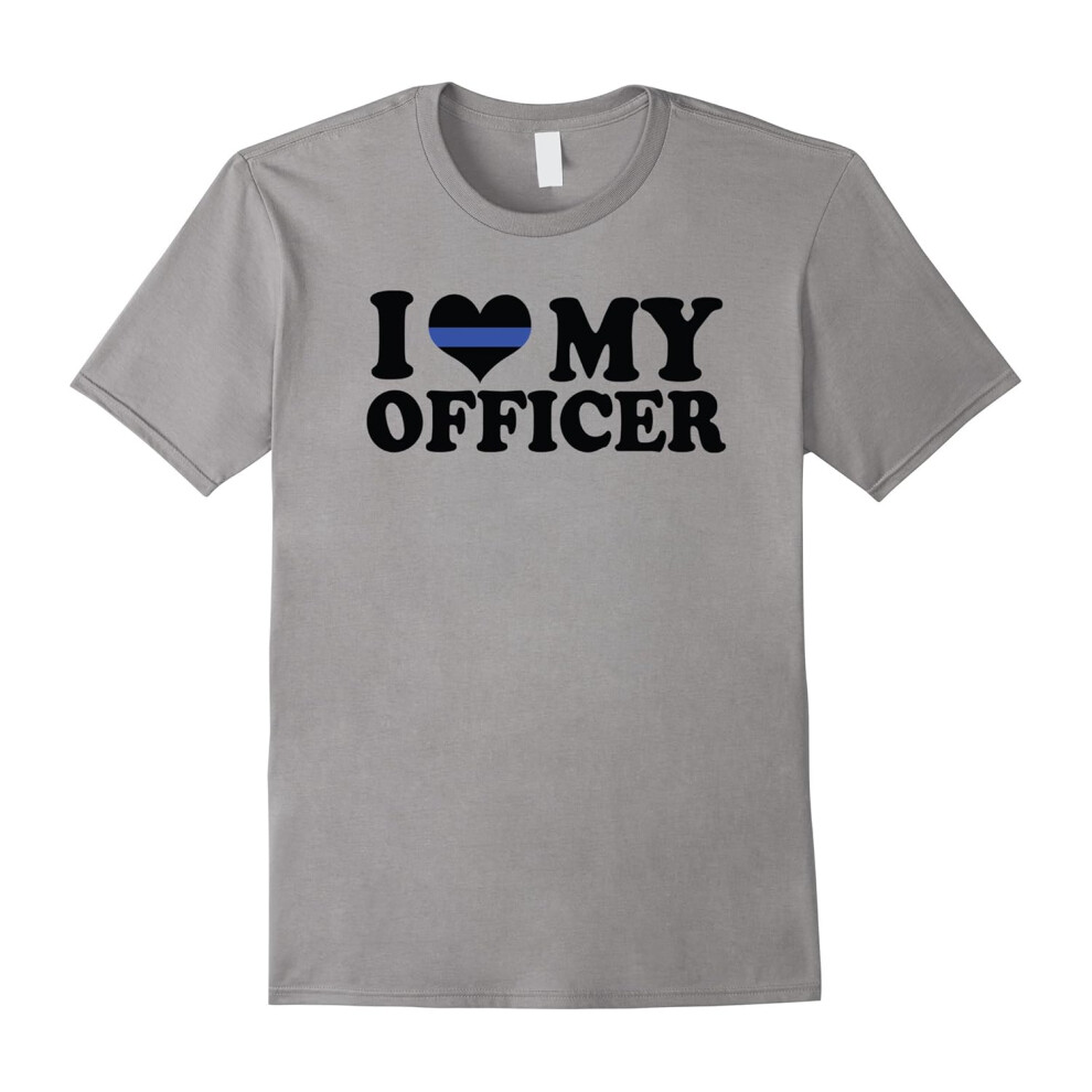 (XXXL) Police Shirt â I Heart My Officer Love My Officer Love Cops-Father's Day