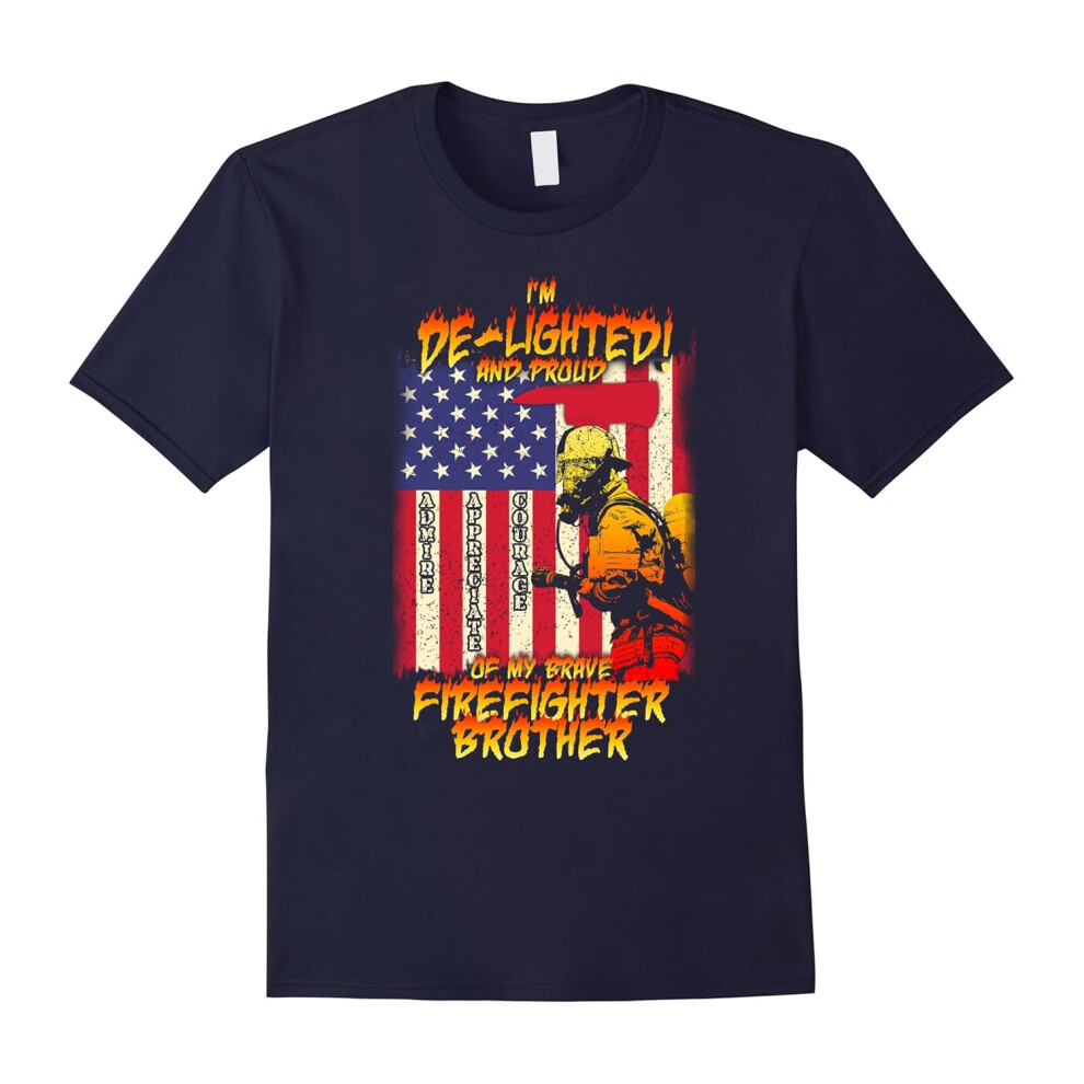 (L) Firefighter Brother tribute T-shirt for family & Friends-Father's Day