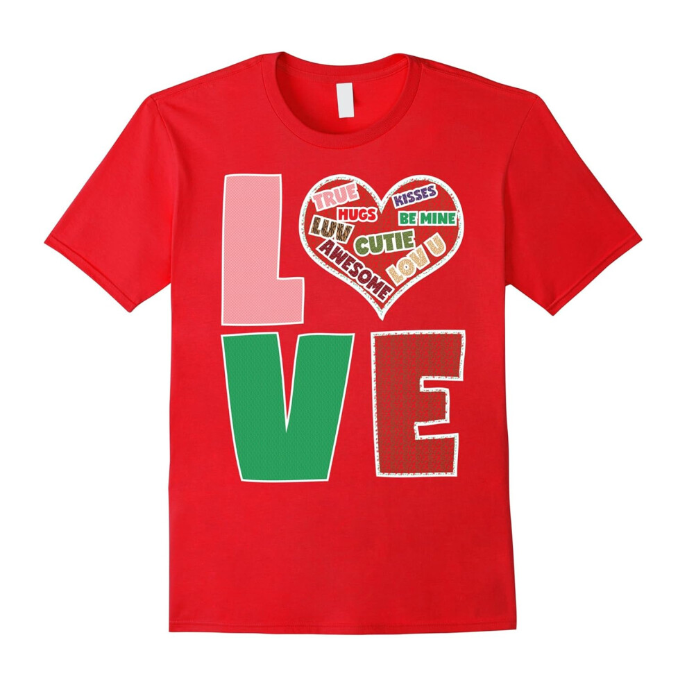 (L) Conversation Love Heart Valentines Day Shirt For Boys Girls-Father's Day