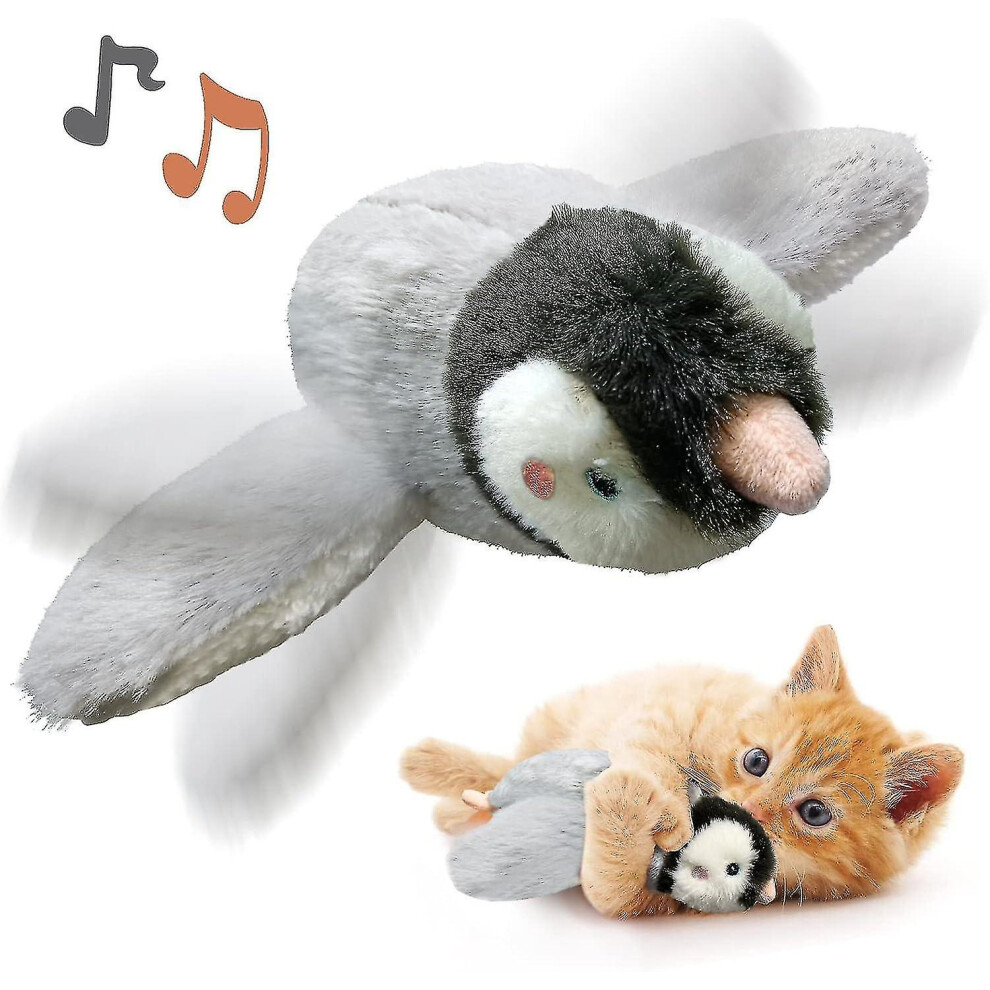 (penguins) Cat Toys, Flapping Wings Sparrow Catnip Toys