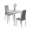 (A) Dining Table and Chairs Set 2/4, Square Kitchen Table Modern Chairs for Dining Room Kitchen 3
