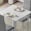 (A) Dining Table and Chairs Set 2/4, Square Kitchen Table Modern Chairs for Dining Room Kitchen 4