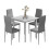 (B)  Dining Table and Chairs Set 2/4, Square Kitchen Table Modern Chairs for Dining Room Kitchen 3