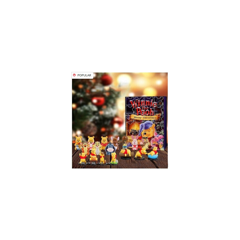 24pcs Toy Story Winnie The Pooh Mickey Minnie Stitch Advent Calendar Blind Box Set Christmas Gifts Decorations Kids Toys