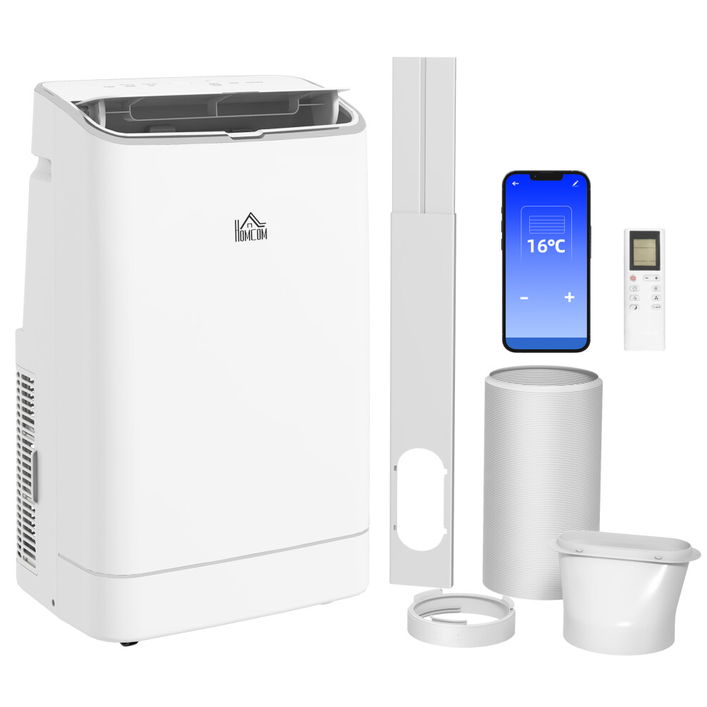 HOMCOM 14000 BTU Portable Air Conditioner Unit with Heater, WiFi Smart App