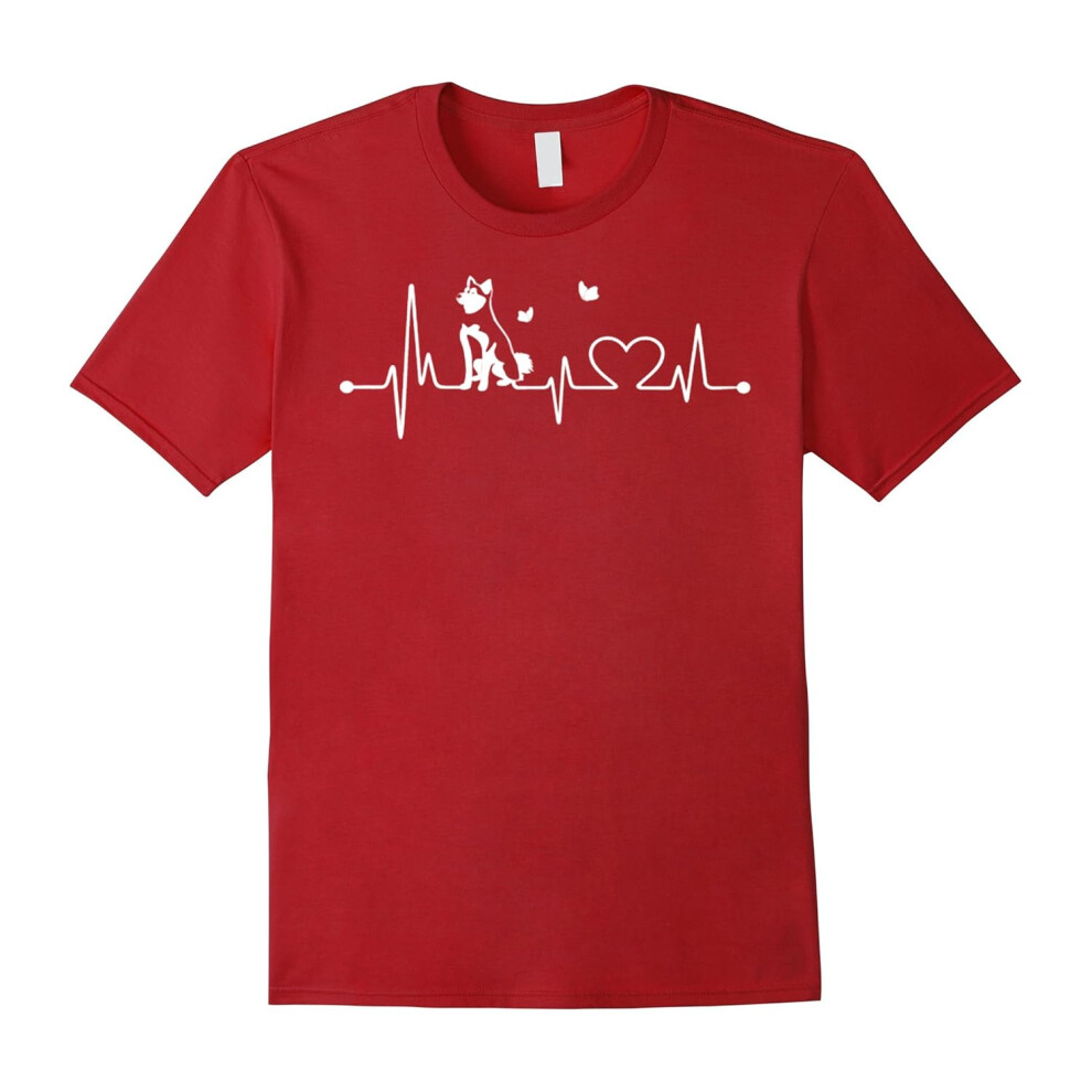 (S) Alaskan Klee Kai love heartbeat T Shirt-Father's Day