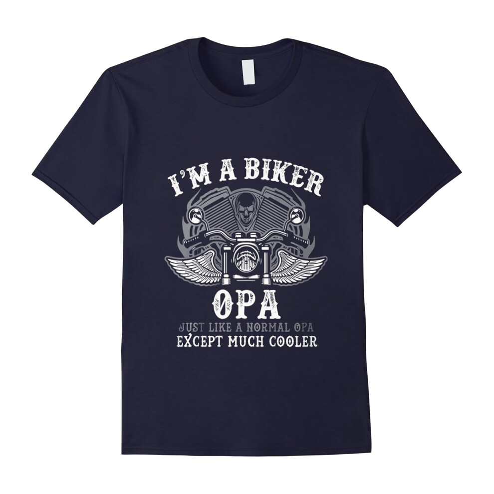 (XXL) BestFamily â I'm a Cool Biker Opa T-Shirts-Father's Day