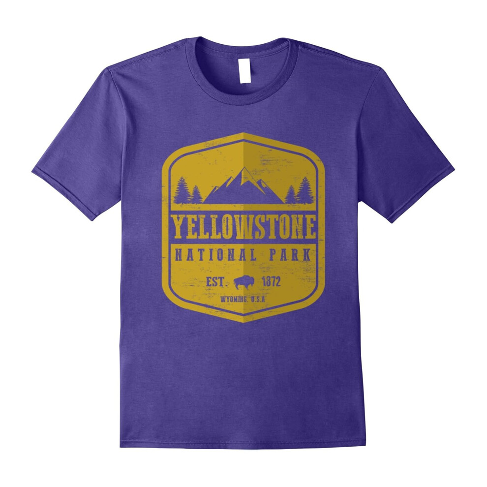 (M) Yellowstone National Park Tshirt I Love Hiking Wanderlust-Father's Day