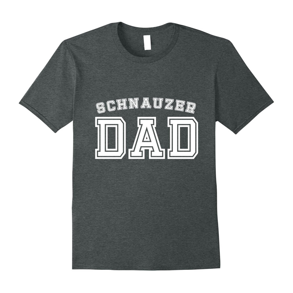 (XL) Schnauzer Dad Father Pet Dog Baby Lover T-Shirt Cute Funny-Father's Day