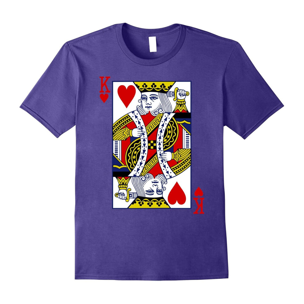 (XXL) King Of Hearts Family Matching Couple Graphic Tshirt-Father's Day