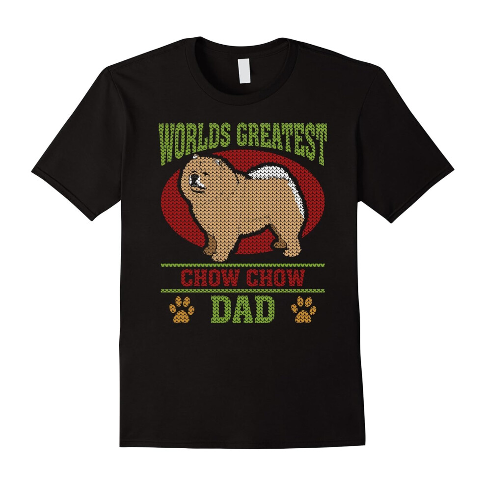 (L) Worlds Greatest Chow Chow Dad T-shirt-Father's Day