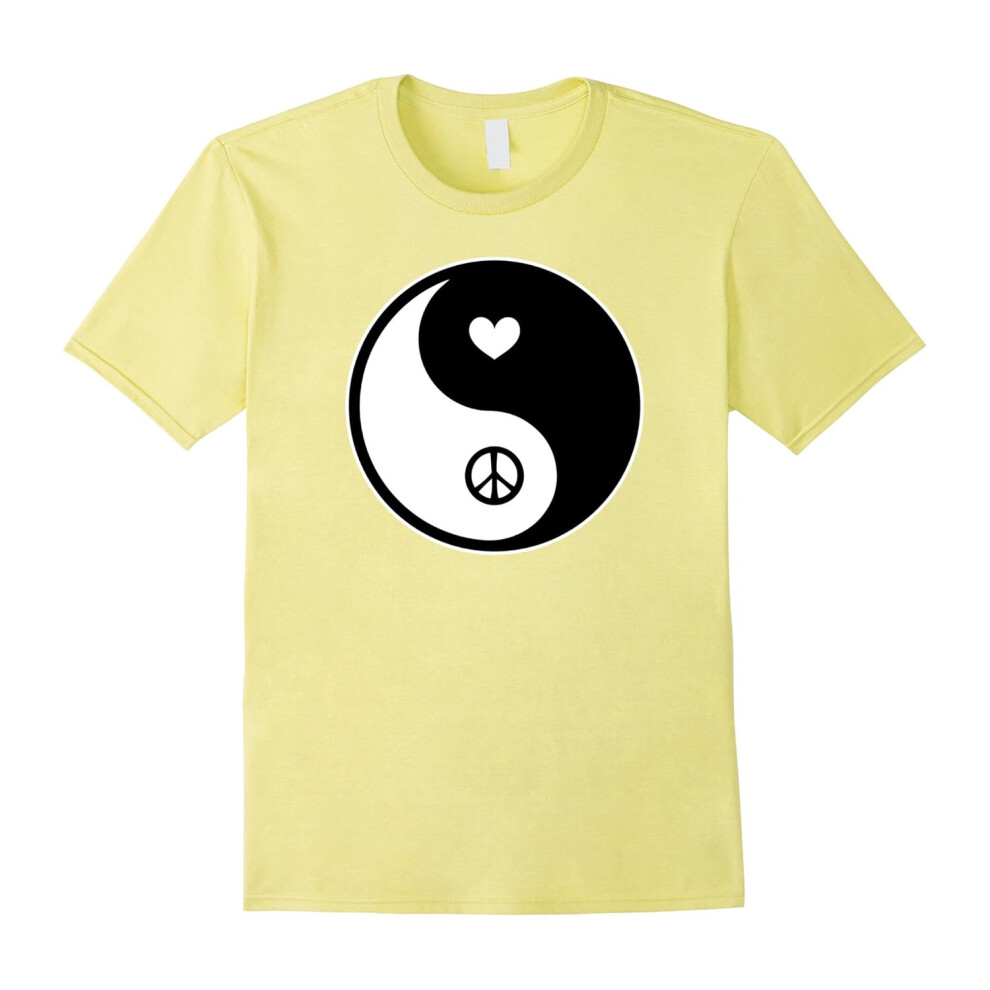 (XXL) Yin Yang Peace and Love Shirt-Father's Day