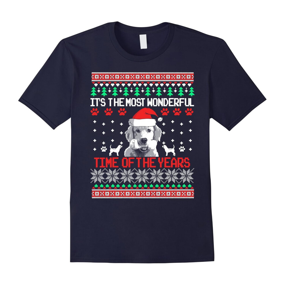 (XXL) Best gifts for Golden Retriever owners ugly christmas tshirt-Father's Day